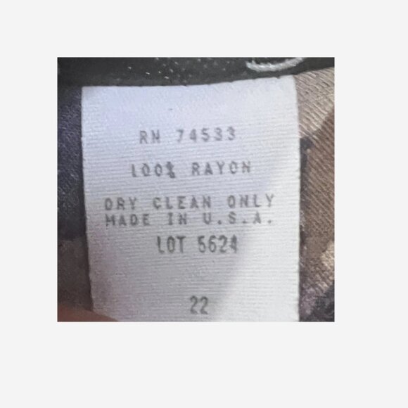 Vintage Jeffrey & Dara Linda Hutley Jacket Skirt Set Size 22 100% Rayon Floral - Picture 4 of 6